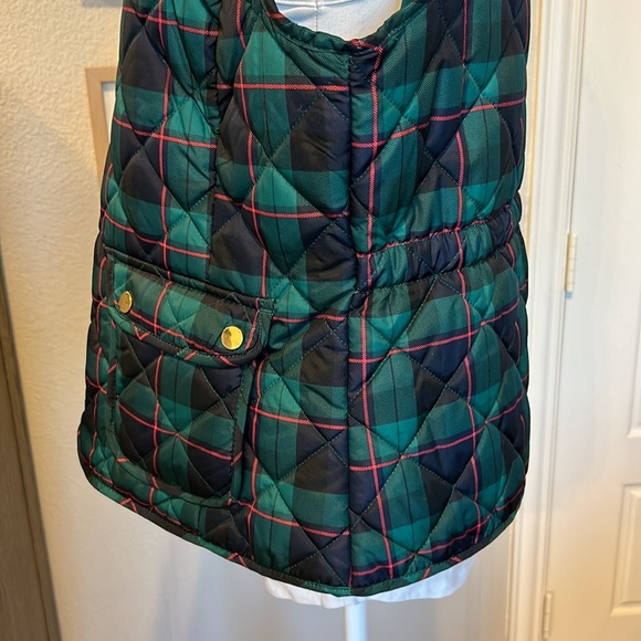 St John's Bay | Women's Winter  Plaid Quilted Vest | Size Med - Picture 7 of 12